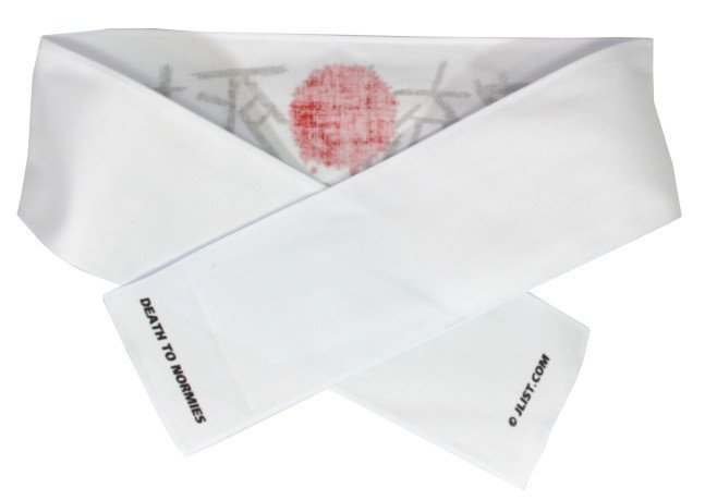 'Death to Normies' Custom Kanji Headband Hachimaki
