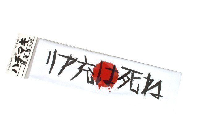 'Death to Normies' Custom Kanji Headband Hachimaki